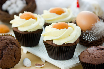 Easter egg cupcakes