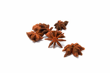 Anise star isolated on the white