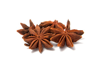 Anise star isolated on the white