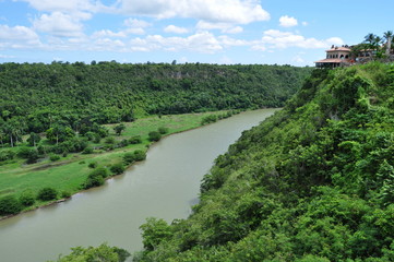 Fototapeta premium Chavon River near Altos de Chavon, Dominican Republic