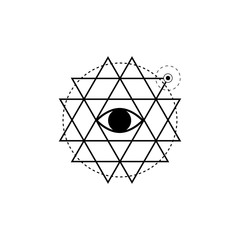 Sacred geometry forms, shapes of lines, logo, sign, symbol.