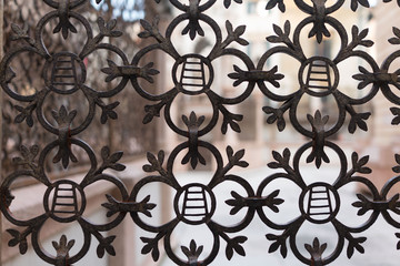 Old wrought iron grille background