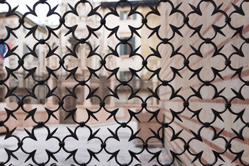 Old wrought iron grille background