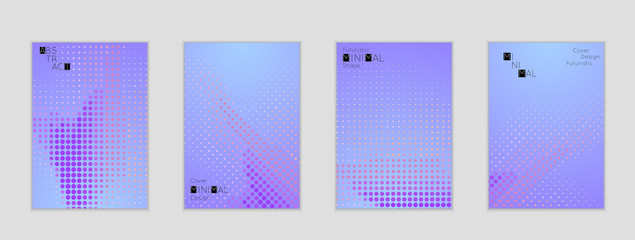Geometric halftone gradient texture cover banner template