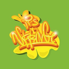 Its Spring text in graffiti style