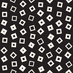 Seamless chaotic patterns. Randomly scattered geometric shapes. Abstract retro background design