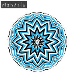 Geometrical flower mandala sign