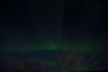 Iceland Aurora Northern Lights and star near Selfoss