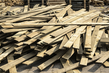 Lumber collected for reuse