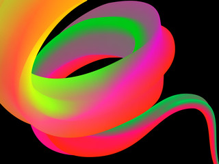 Vector Neon Bright Brushstroke  - Luminescent Gel Paint Smear Design Background
