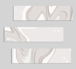 Abstract banner template with 3D paper cut art