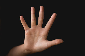 Stop abuse child violence. child bondage in angle Human Rights concept.