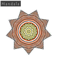 Geometrical flower mandala sign