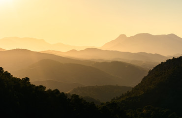 Sierra de la Torrecilla al atardecer - Lorca, Murcia (España)