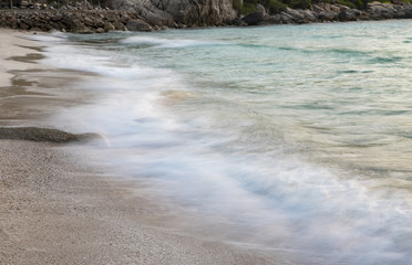slow shutter speed photography of sea scape in koh tao southern of thailand