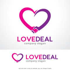 Love Deal Logo Template Design Vector, Emblem, Design Concept, Creative Symbol, Icon