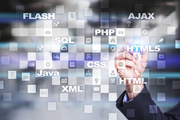 Web development. Programming. Internet and technology concept.