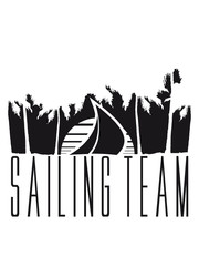 urlaub strand team crew meer palmen insel sailing logo design segeln boot schiff verein meer segelboot team crew