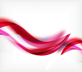 Vector colorful wavy stripe on white background with blurred effects. Vector digital techno abstract background
