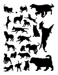 Dogs animal detail silhouette. Vector, illustration. Good use for symbol, logo, web icon, mascot, sign, or any design you want.