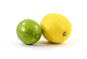 Whole lemon and whole lime together