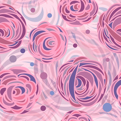 Seamless background with patterns Abstract roses flowers