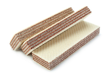 Wafers stick closeup on white