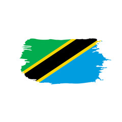 Tanzania flag, vector illustration