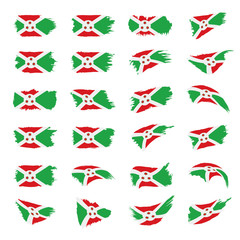 Fototapeta na wymiar Burundi flag, vector illustration