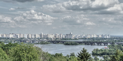 Kiev panorama over the Dnieper river