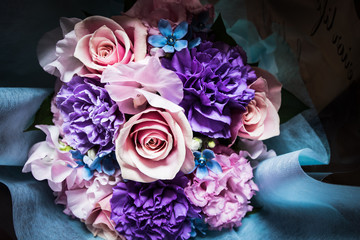 static, pink, bouquet