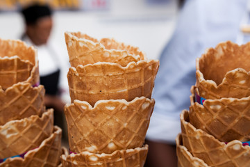 Wafer style ice cream cones for Spring Festival outdoor event