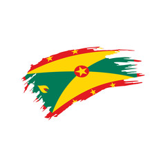 Grenada flag, vector illustration