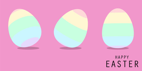 Abstract background Happy Easter with eggs, Vector illustration.