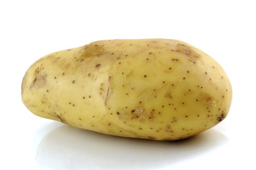 fresh potato isolated on white background