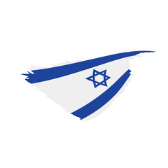 Obraz premium Israel flag, vector illustration