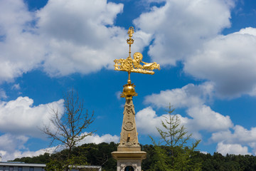 sunclock at a historical rokoko park