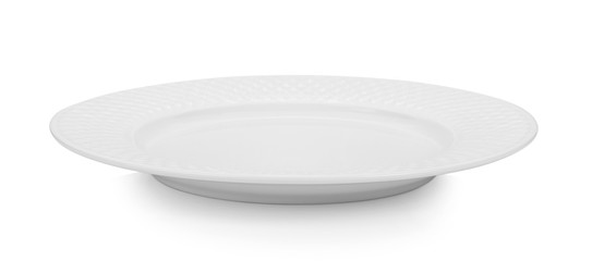 Empty plate on white background