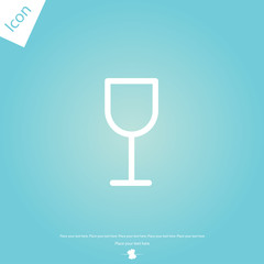 wine glass line icon