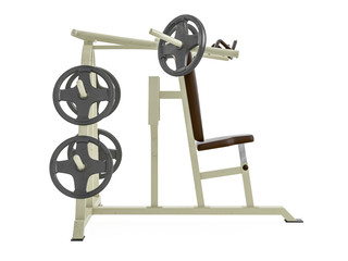 Obraz premium Multifunctional gym machine, left view
