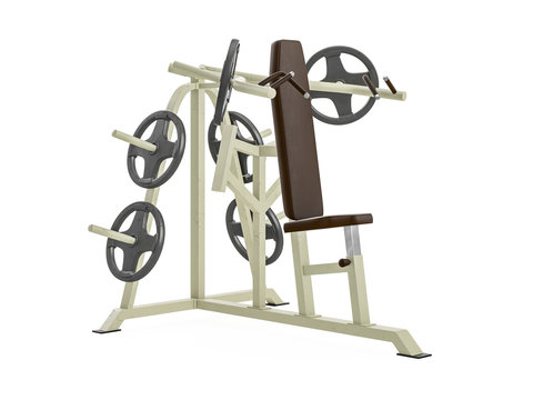 Multifunctional gym machine, angle view