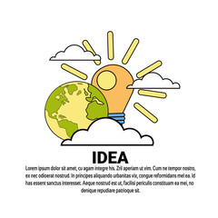 Idea Creative New Project Plan Concept Banner With Copy Space Vector Illustration