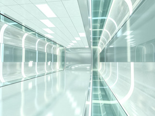 Abstract modern architecture background. 3D rendering