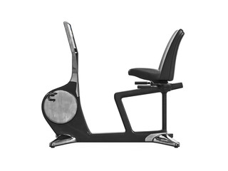 Multifunctional gym machine, left view