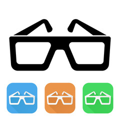 Glasses. Colored icons
