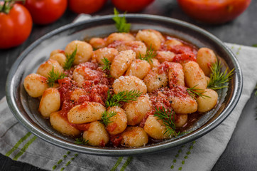 Gnocchi tomato sauce herbs