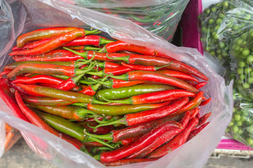 Chillis for sale in Thai Market