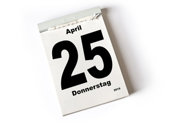 25. April 2019