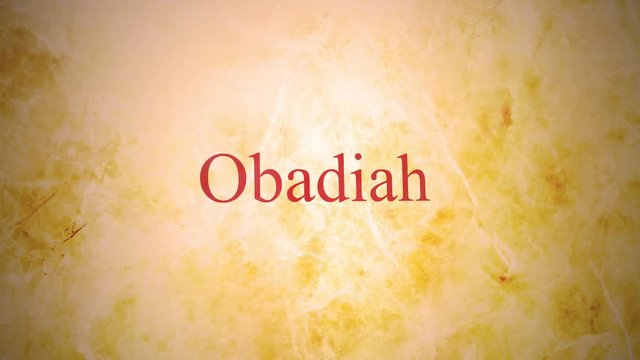 Books of the old testament in the bible series - Obadiah