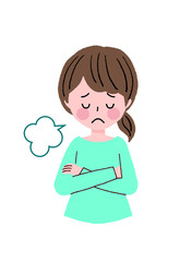 若い女性　困る